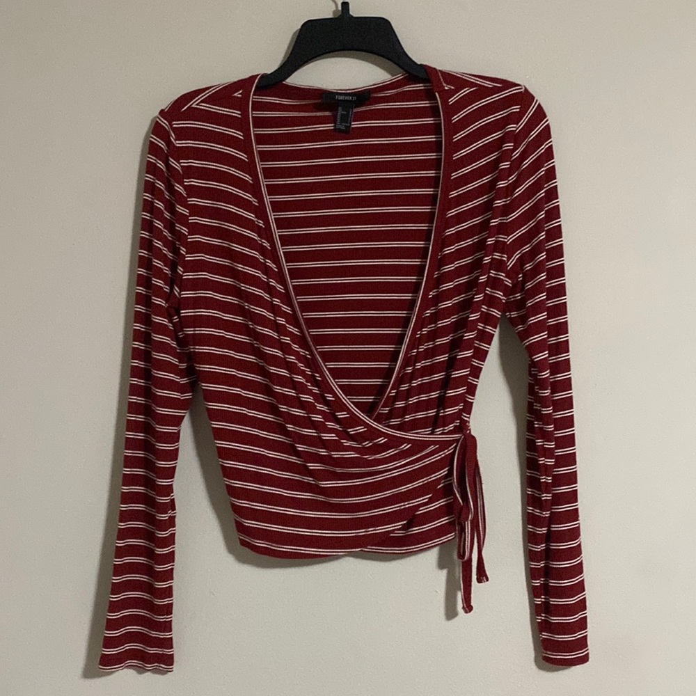 Striped crop top. Only worn once!